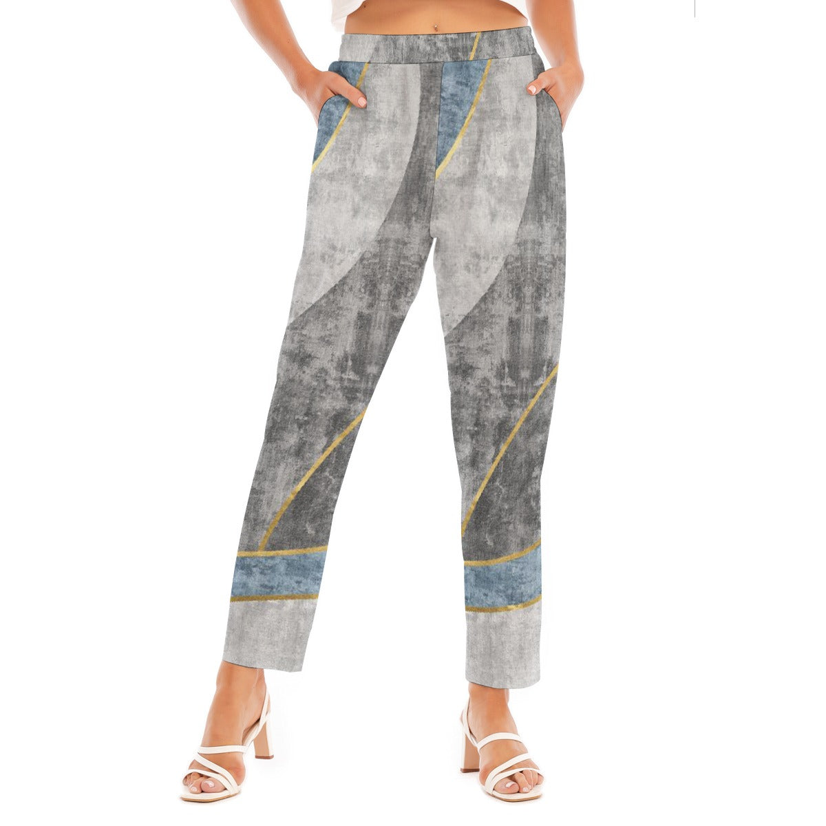 All-Over Print Women's Loose Straight-leg Pants