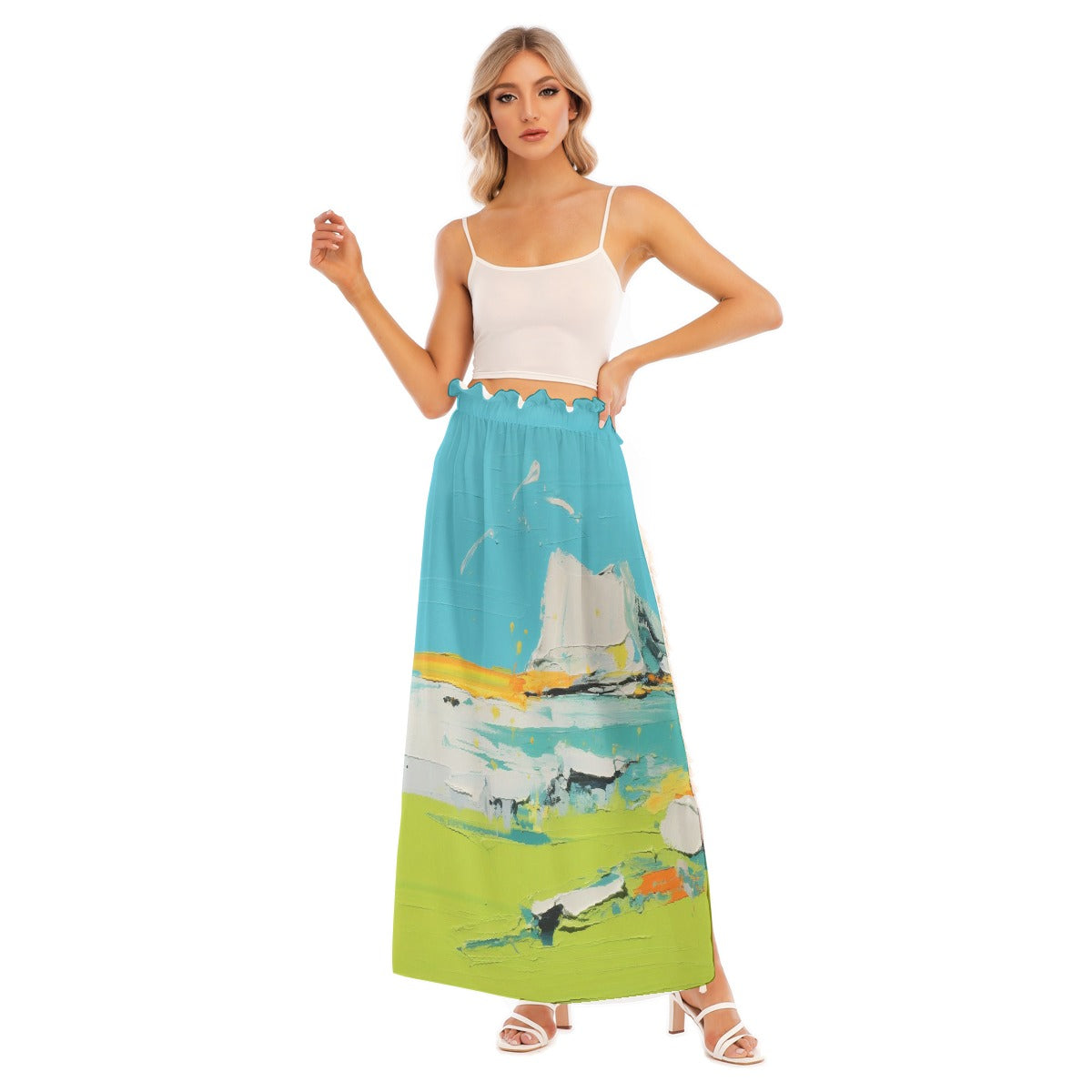All-Over Print Women's Side Split Skirt
