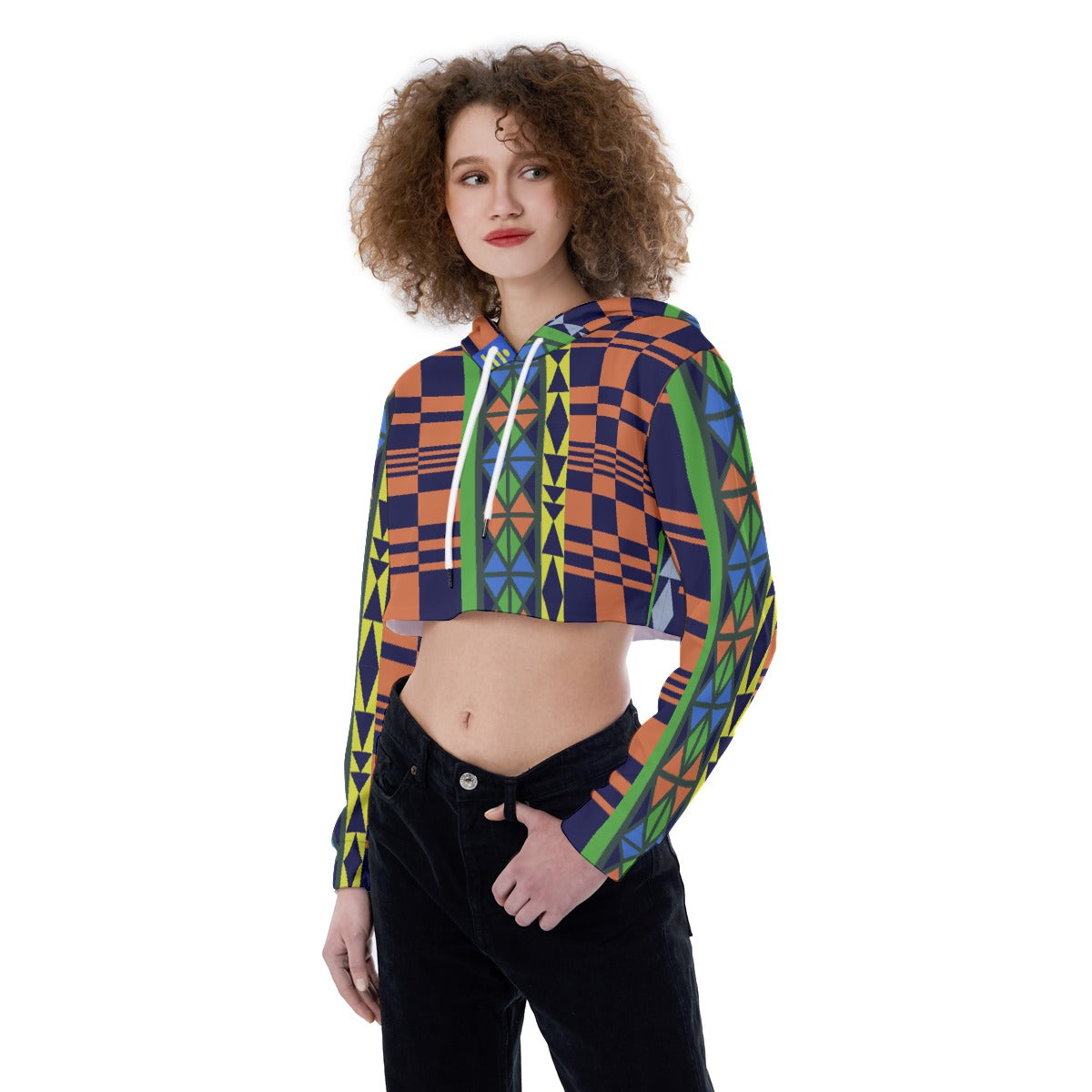All-Over Print Women's Crop Top Hoodie