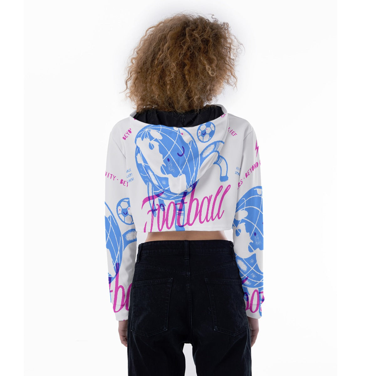 All-Over Print Women's Crop Top Hoodie