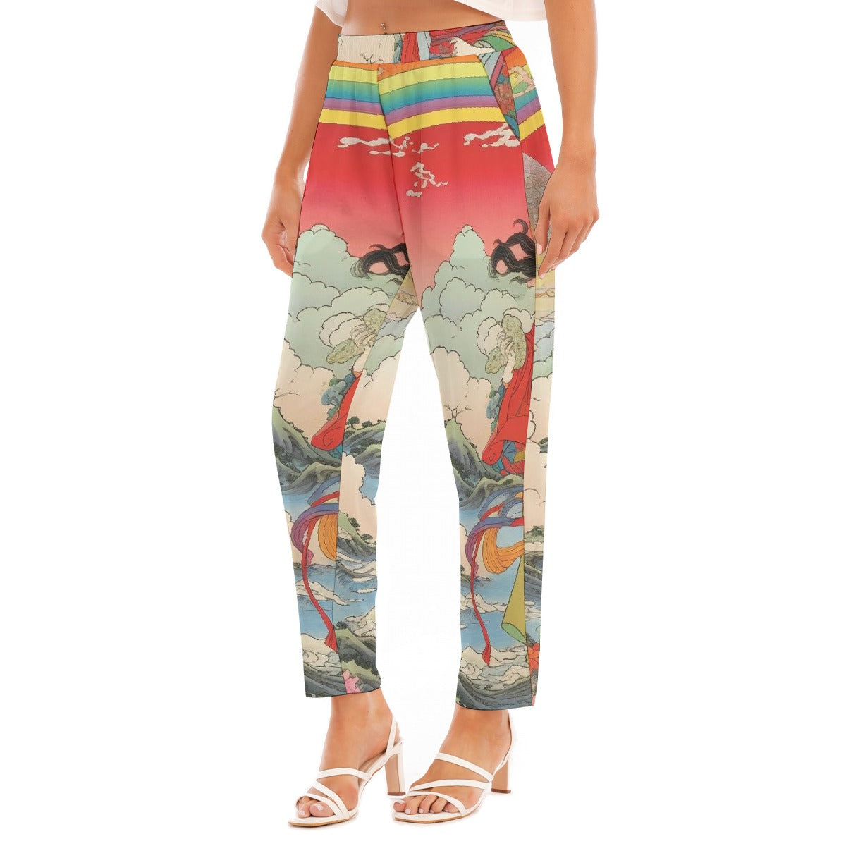 All-Over Print Women's Loose Straight-leg Pants
