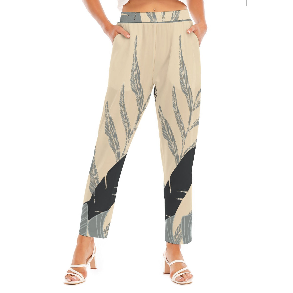 All-Over Print Women's Loose Straight-leg Pants