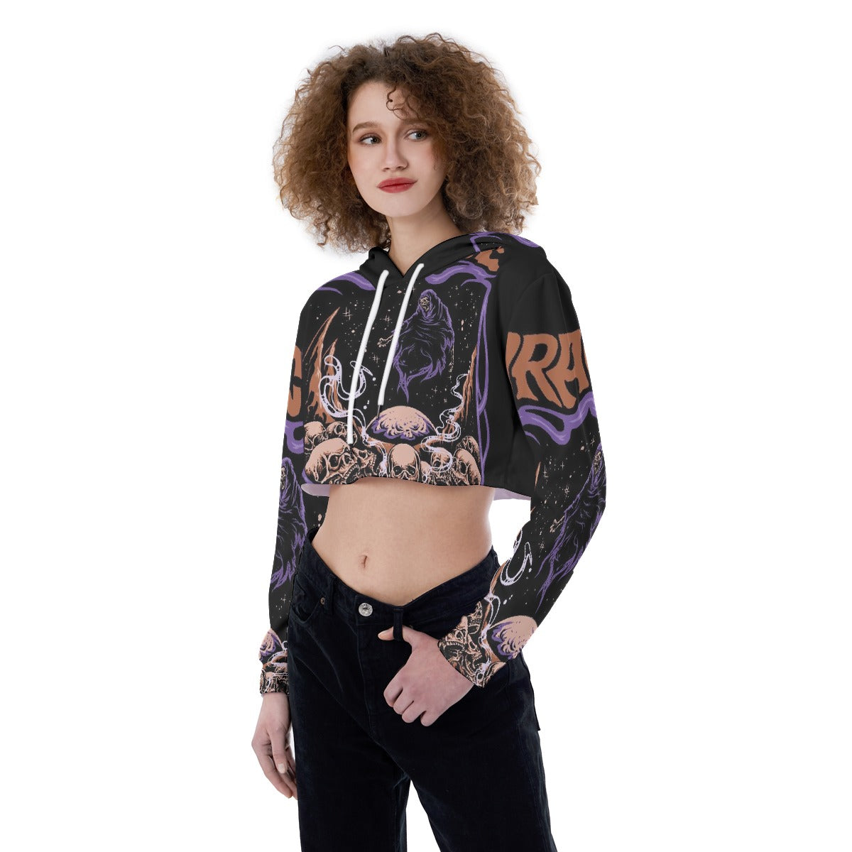 All-Over Print Women's Crop Top Hoodie