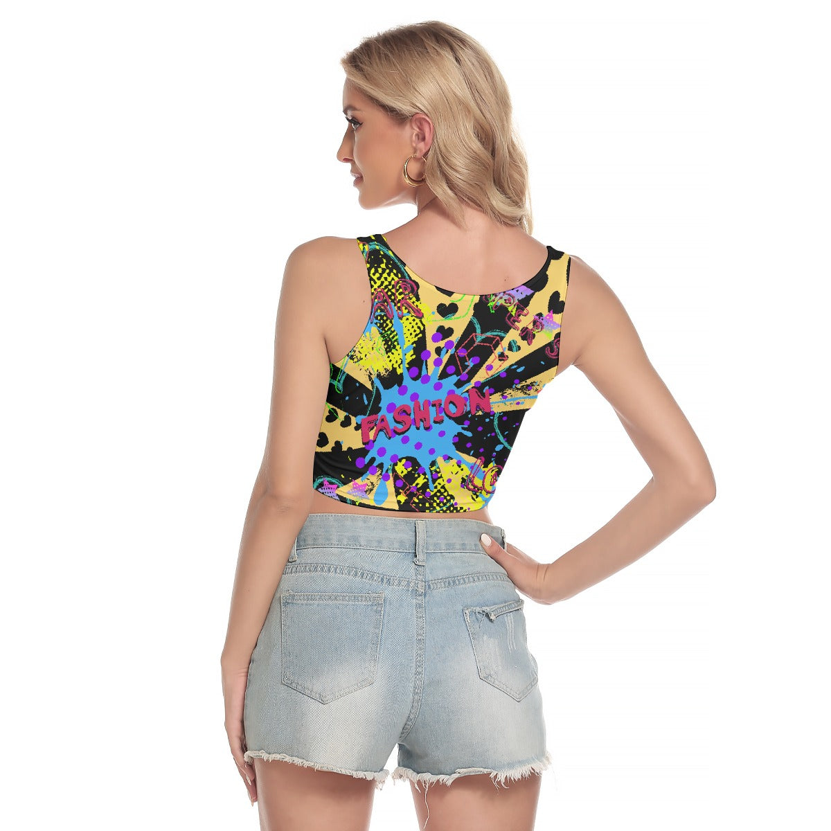 All-Over Print Women's Sport Crop Tank Top