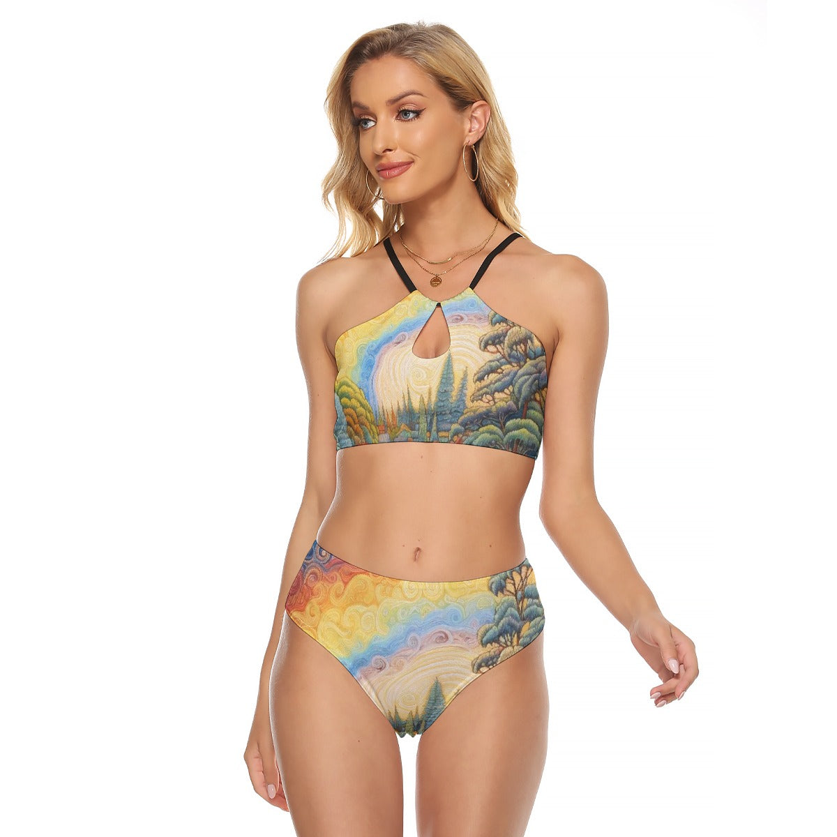 All-Over Print Women's Cami Keyhole One-piece Swimsuit