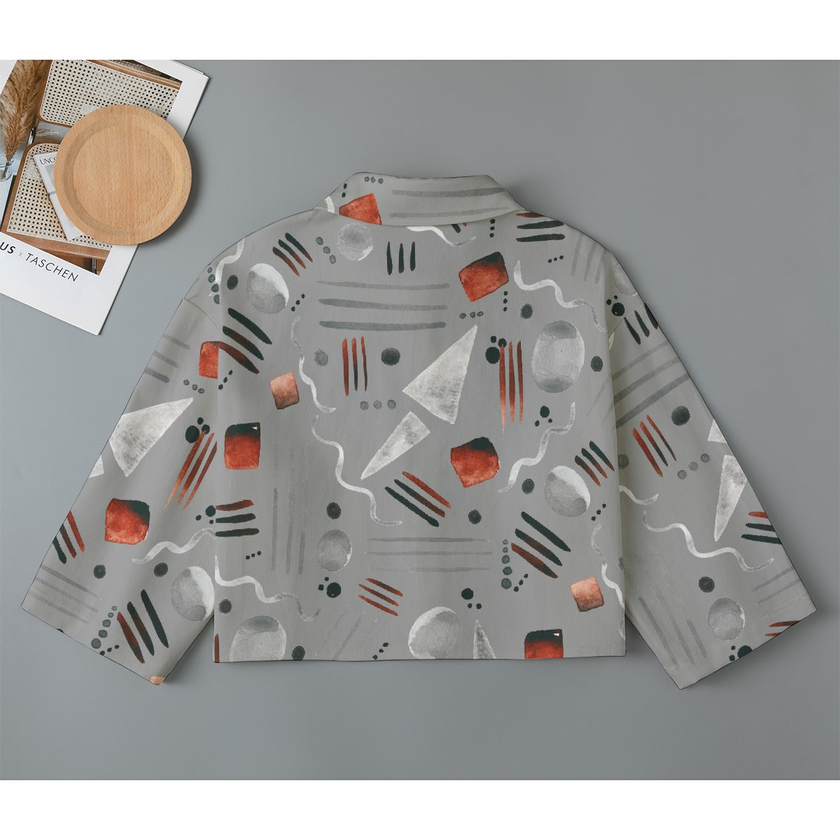 All-Over Print Women's Cropped Jacket | 245GSM Cotton