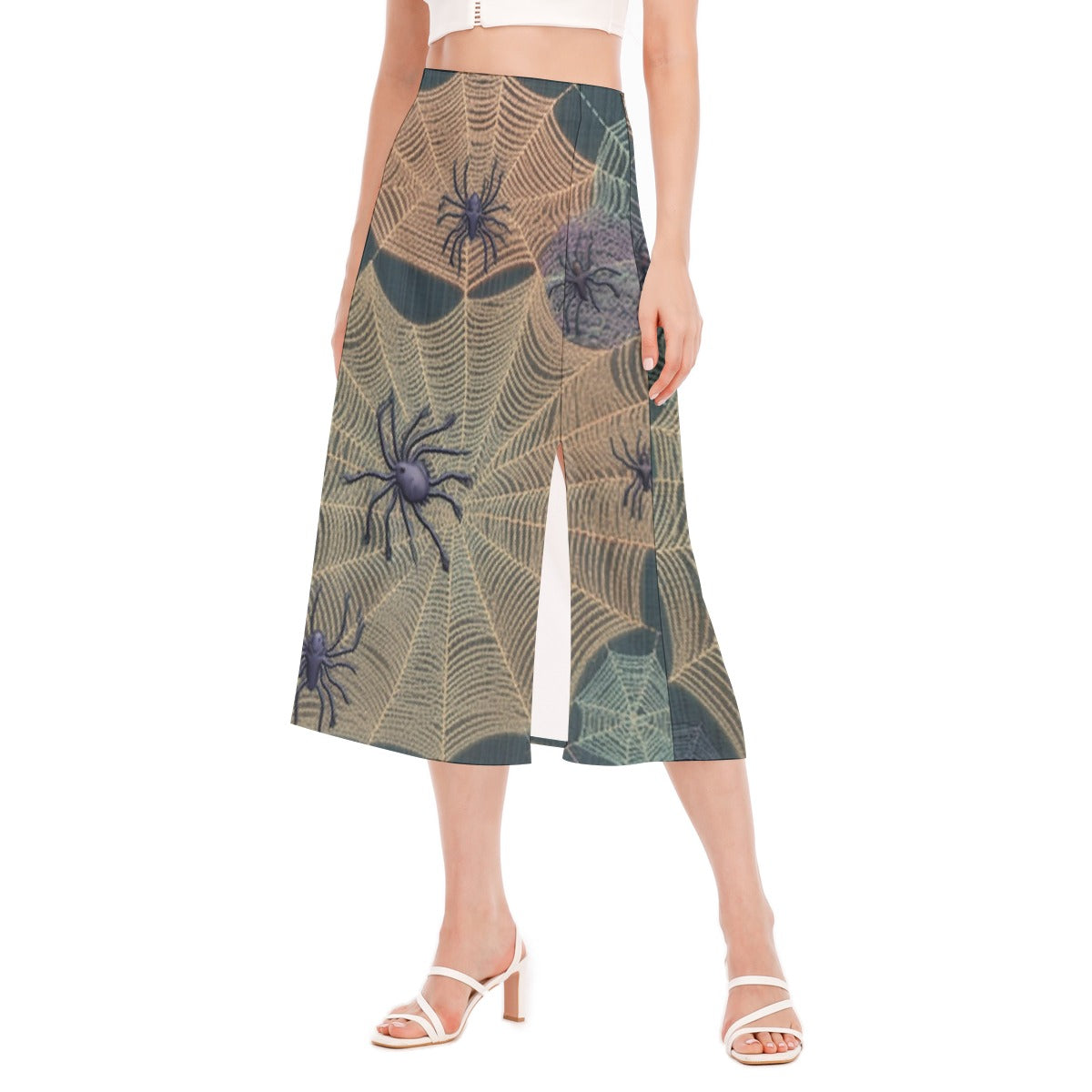 All-Over Print Women's High Slit Long Skirt