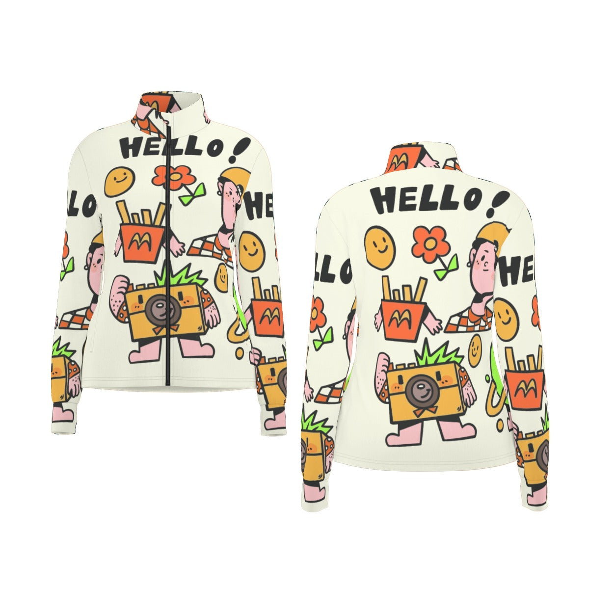 All-Over Print Women's Long Sleeve Thumbhole Jacket