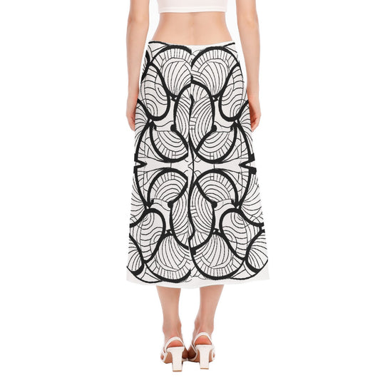All-Over Print Women's High Slit Long Skirt