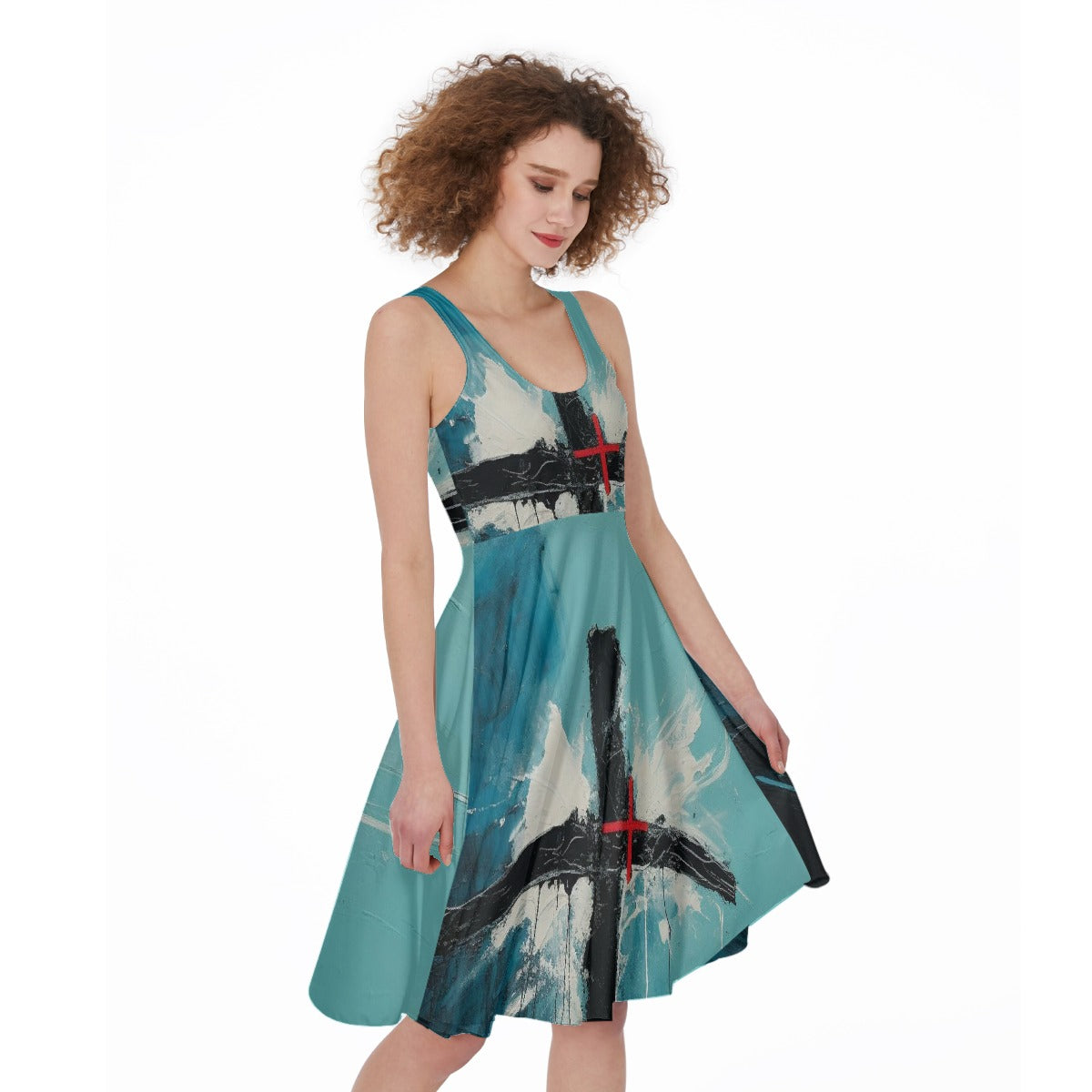 All-Over Print Women's Sleeveless Dress
