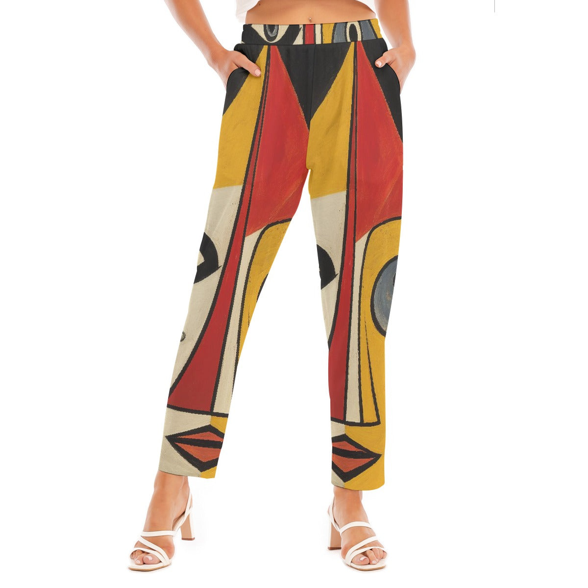 All-Over Print Women's Loose Straight-leg Pants