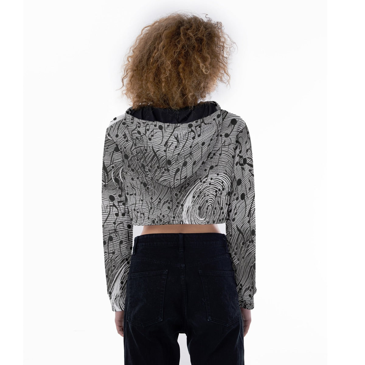 All-Over Print Women's Crop Top Hoodie