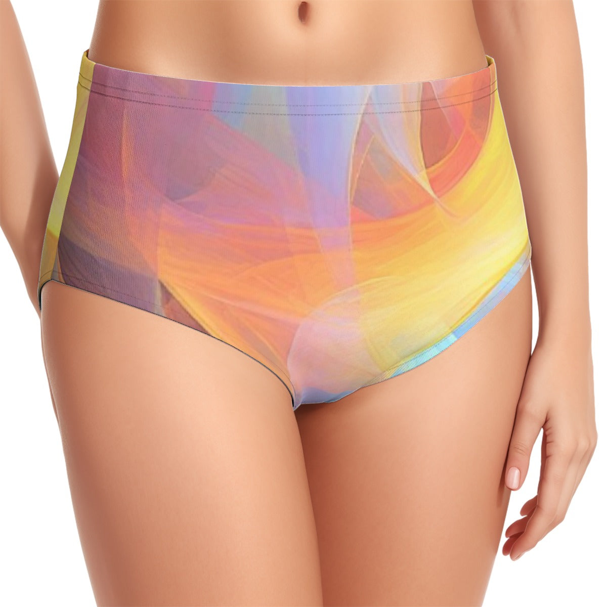 All-Over Print Women's Swimsuit Set With Halter