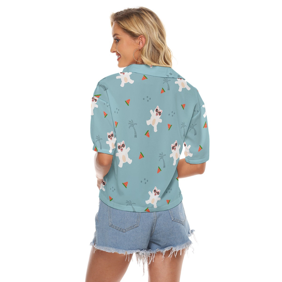 All-Over Print Women's V-neck Shirts