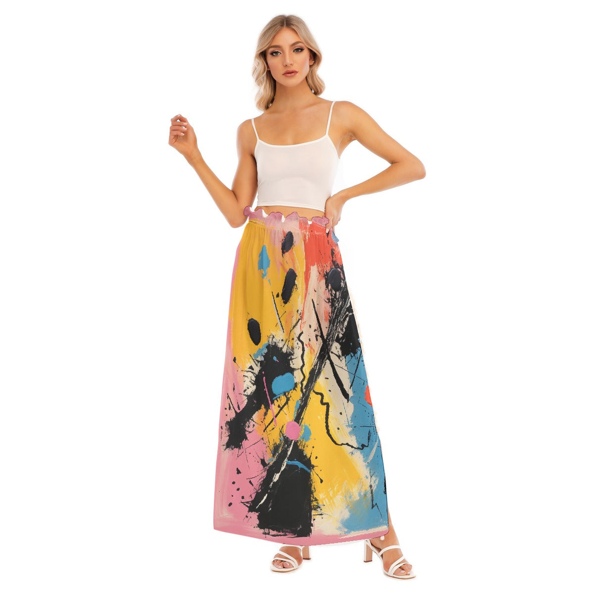 All-Over Print Women's Side Split Skirt
