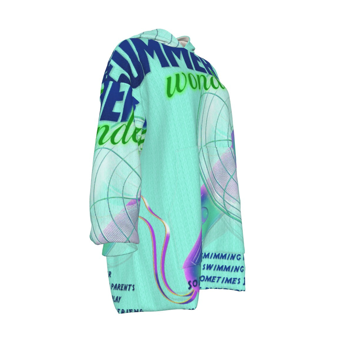 All-Over Print Women's Sherpa Fleece Hoodie Blanket