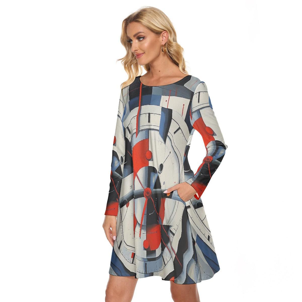 All-Over Print Women's Crew Neck Dress