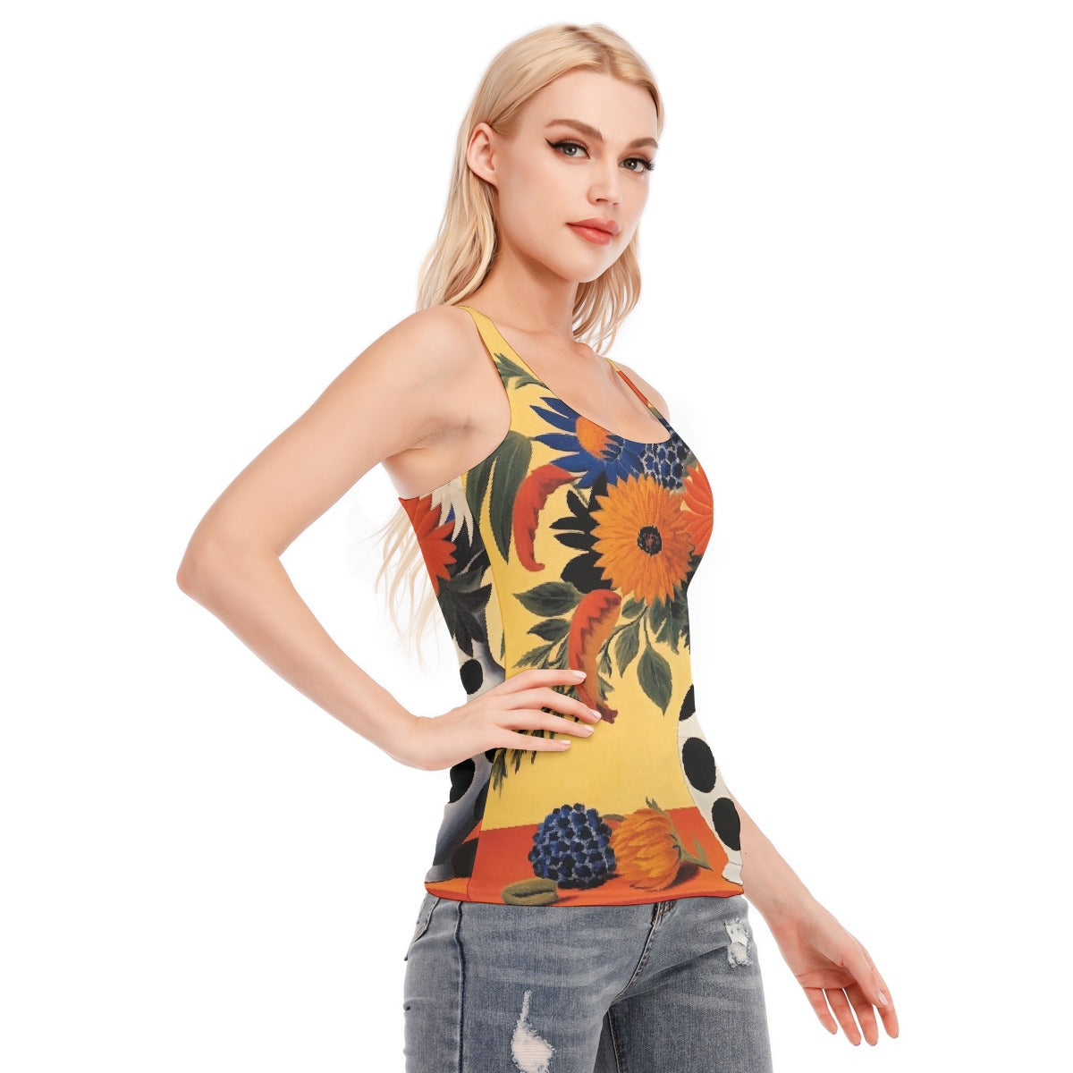 All-Over Print Women's Racer Vest | 190GSM Cotton