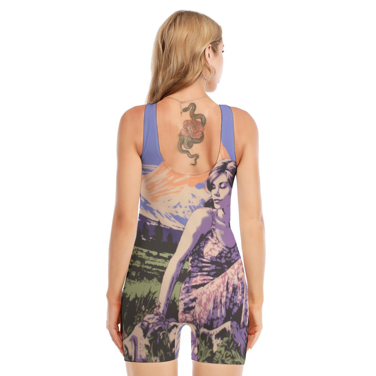 All-Over Print Women's Sleeveless One-piece Swimsuit