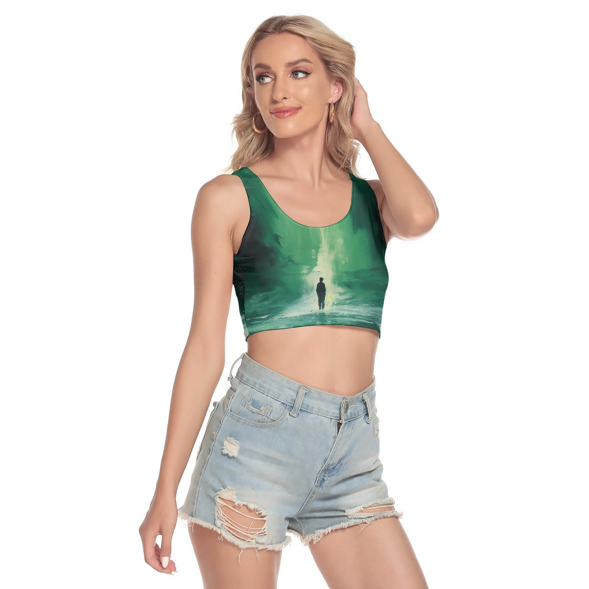 All-Over Print Women's Sport Crop Tank Top