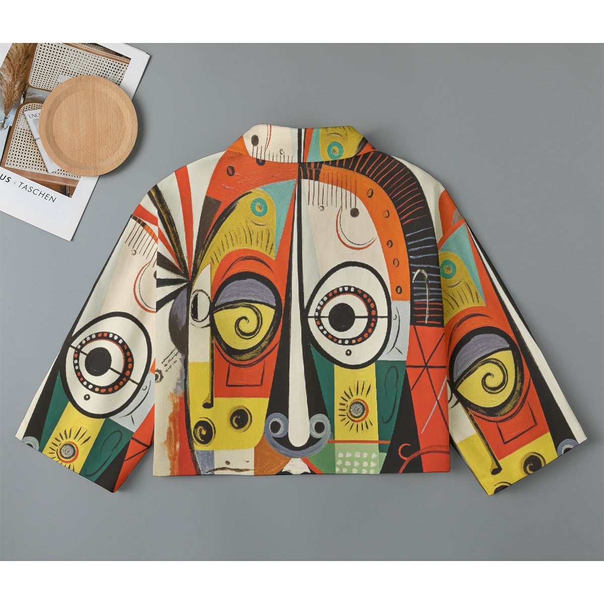 All-Over Print Women's Cropped Jacket | 245GSM Cotton