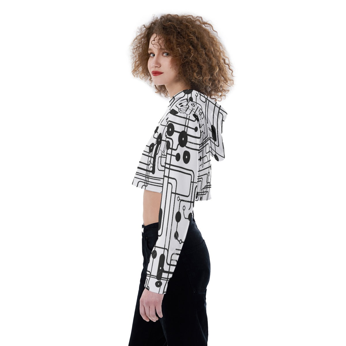 All-Over Print Women's Crop Top Hoodie
