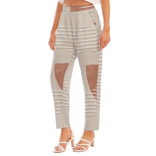 All-Over Print Women's Loose Straight-leg Pants