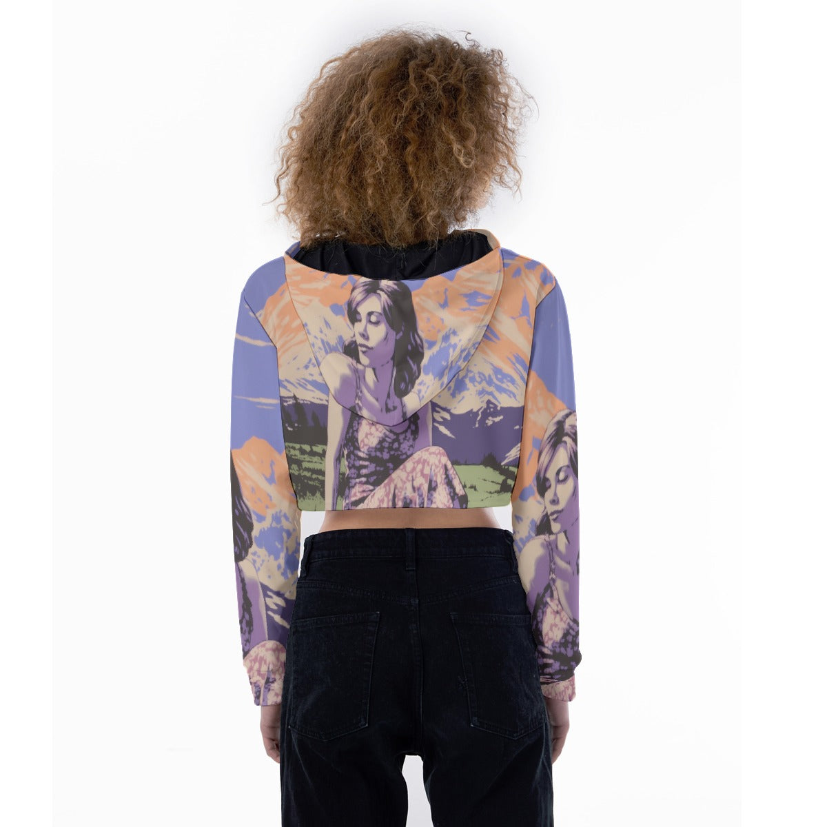 All-Over Print Women's Crop Top Hoodie