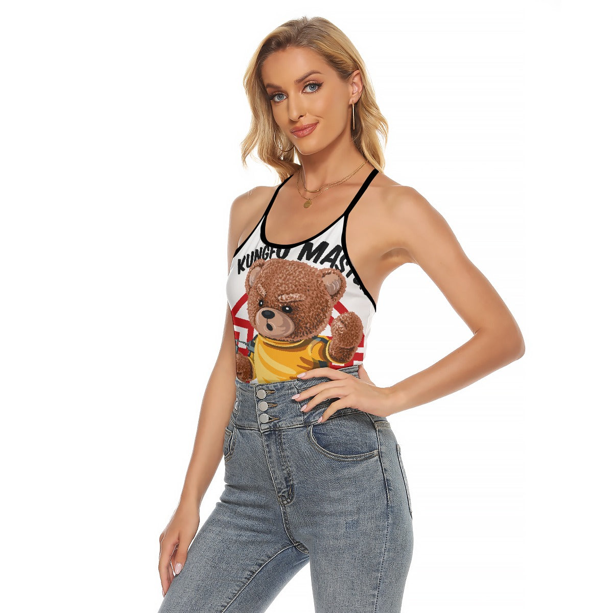 All-Over Print Women's Criss-Cross Open Back Tank Top