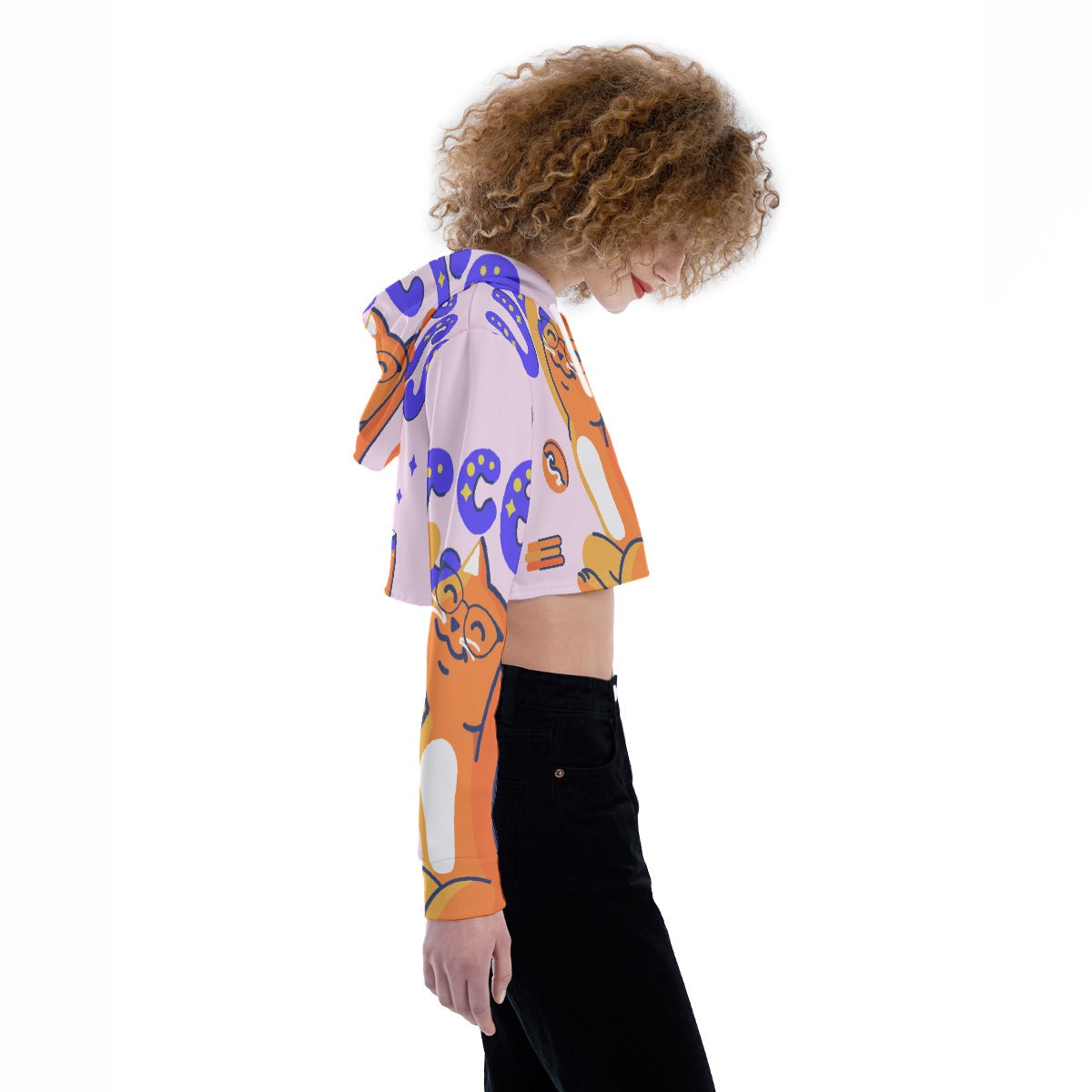 All-Over Print Women's Crop Top Hoodie
