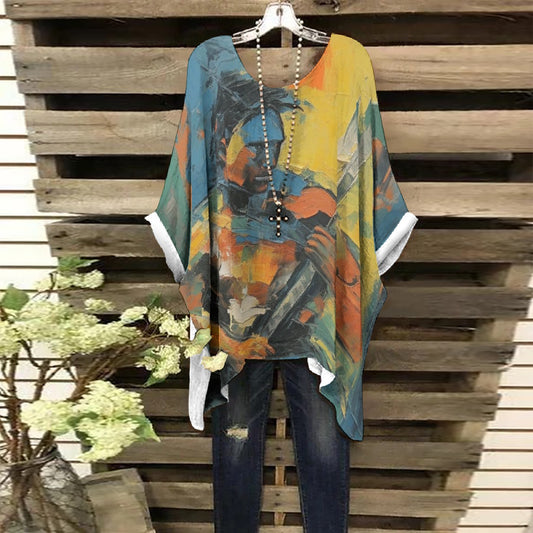 All-Over Print Women's Bat Sleeve Shirt