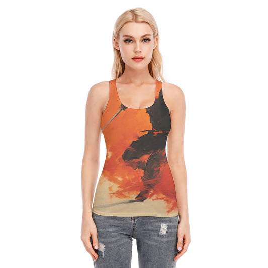All-Over Print Women's Racer Vest | 190GSM Cotton