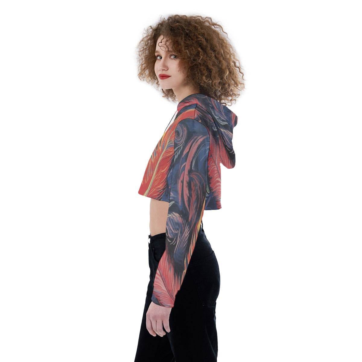 All-Over Print Women's Crop Top Hoodie