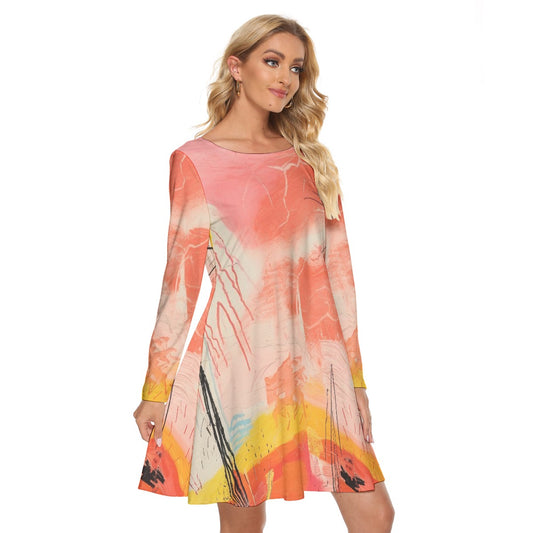All-Over Print Women's Crew Neck Dress
