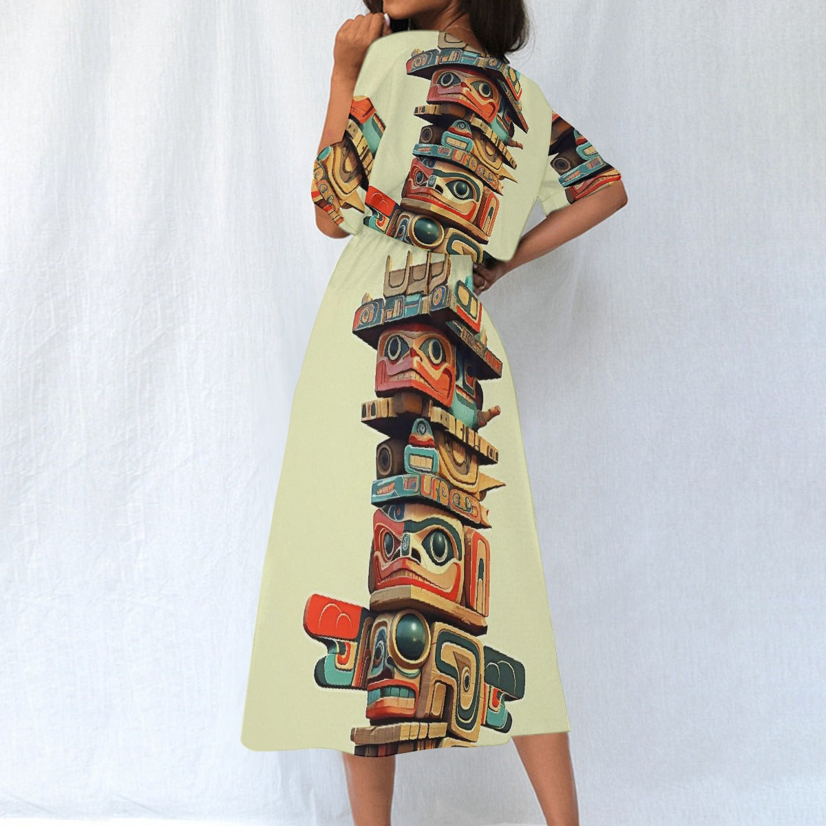 All-Over Print Women's Elastic Waist Dress