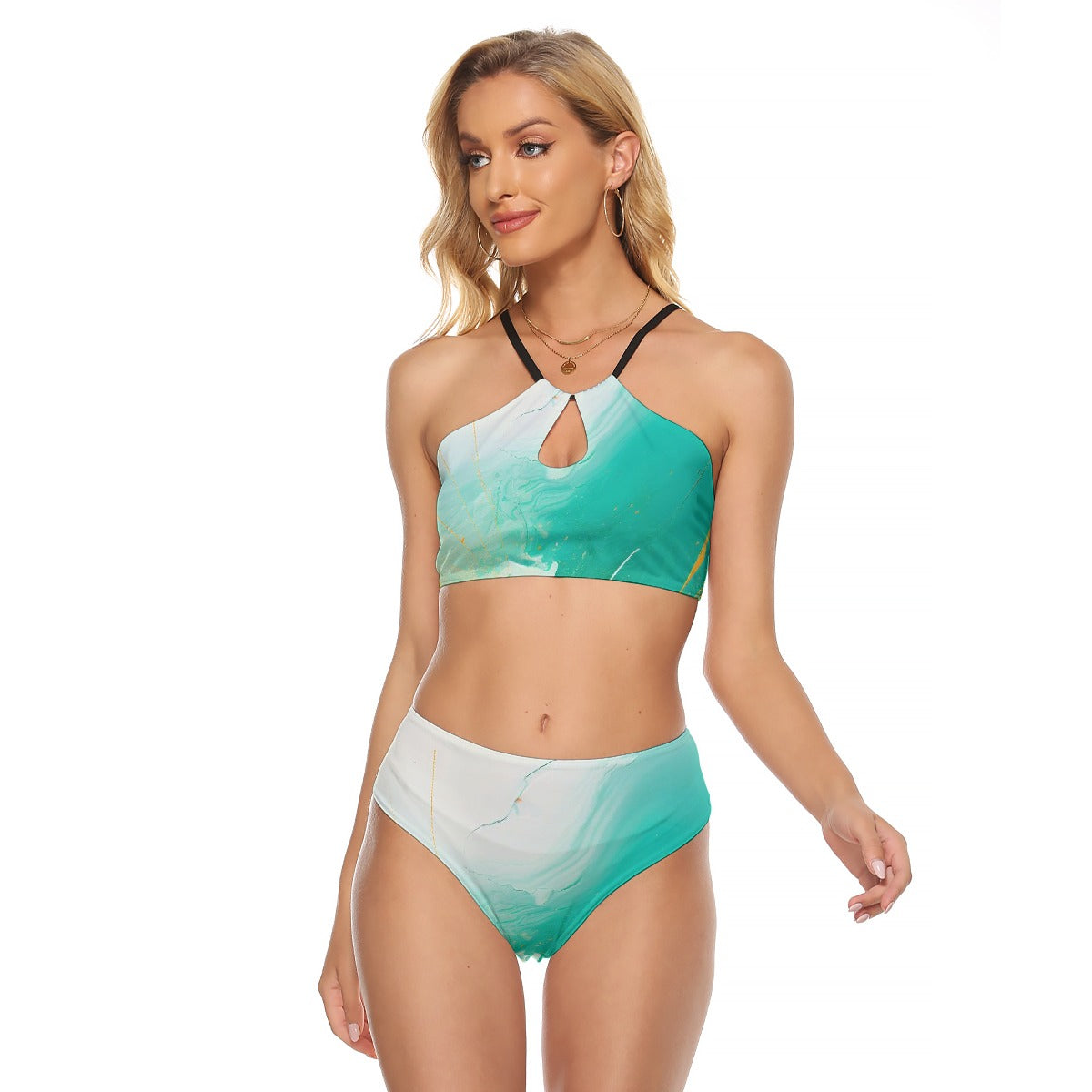 All-Over Print Women's Cami Keyhole One-piece Swimsuit