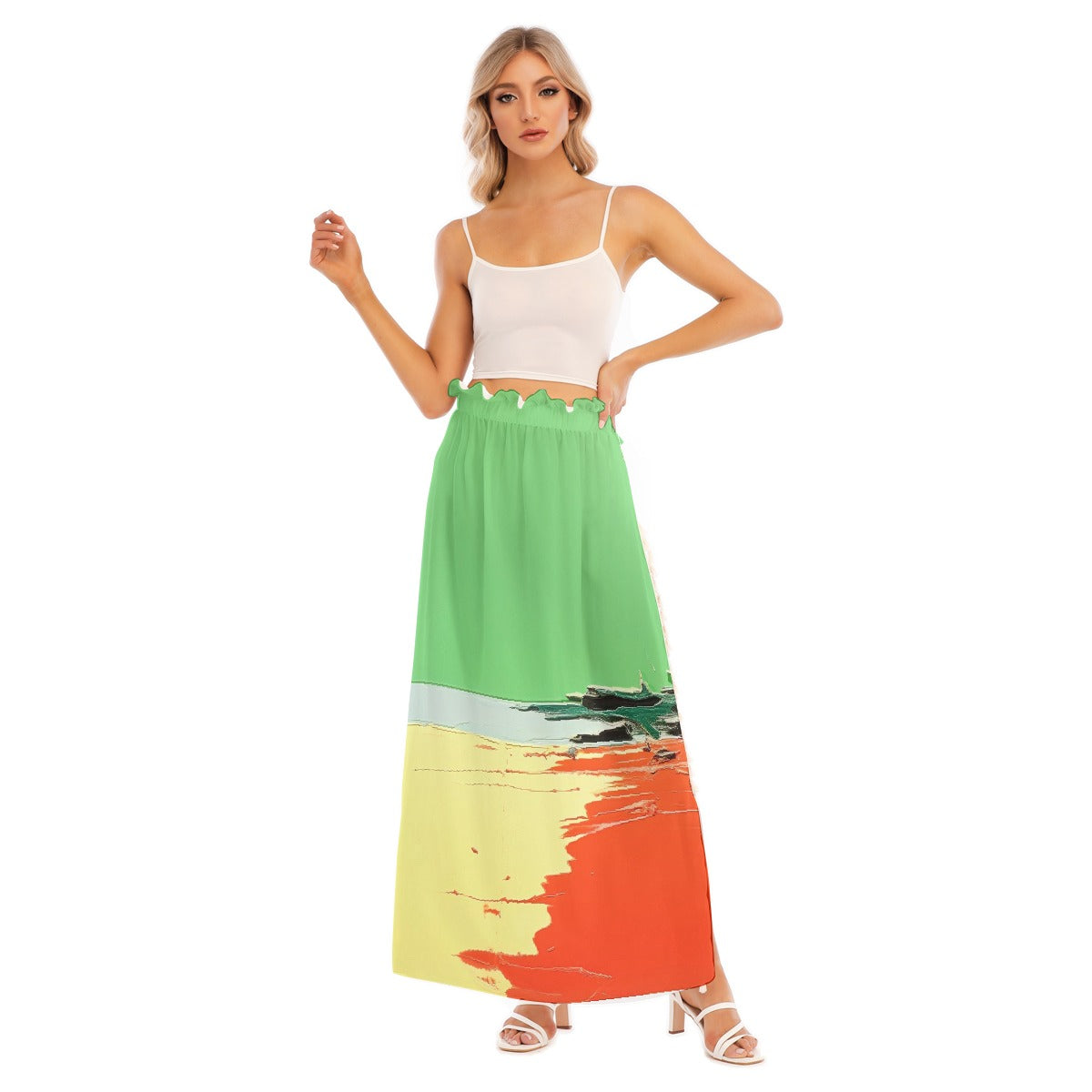 All-Over Print Women's Side Split Skirt