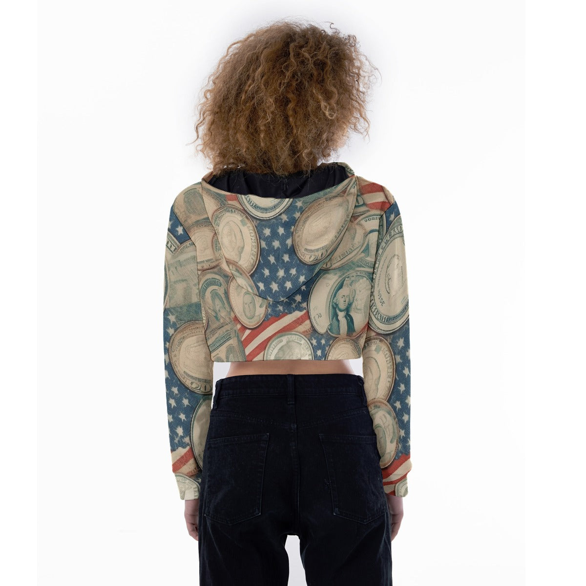 All-Over Print Women's Crop Top Hoodie