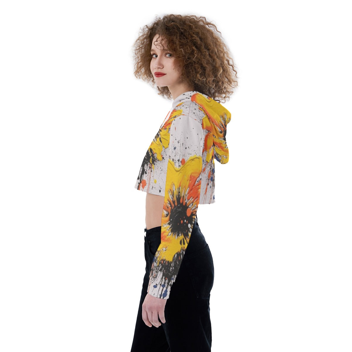 All-Over Print Women's Crop Top Hoodie