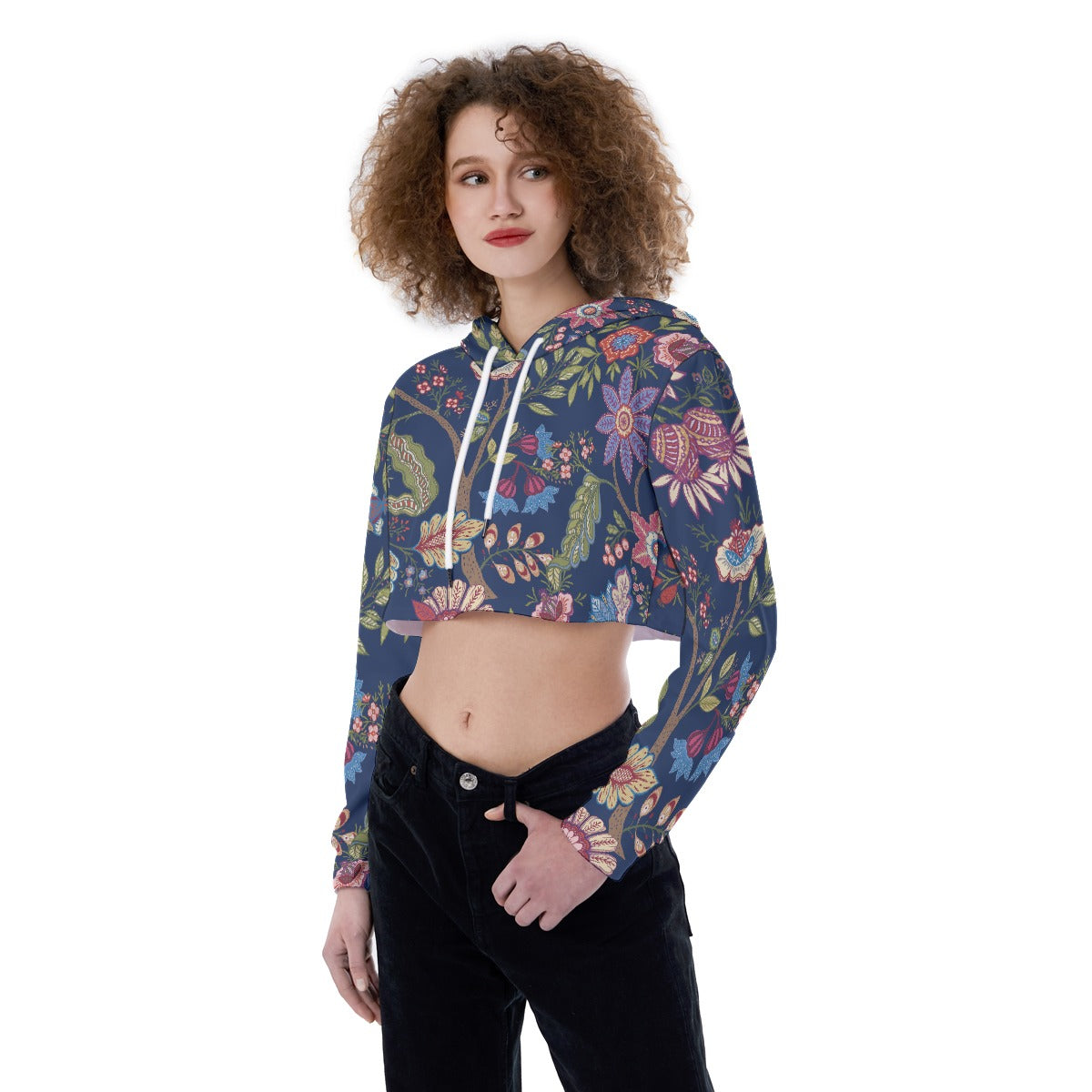 All-Over Print Women's Crop Top Hoodie