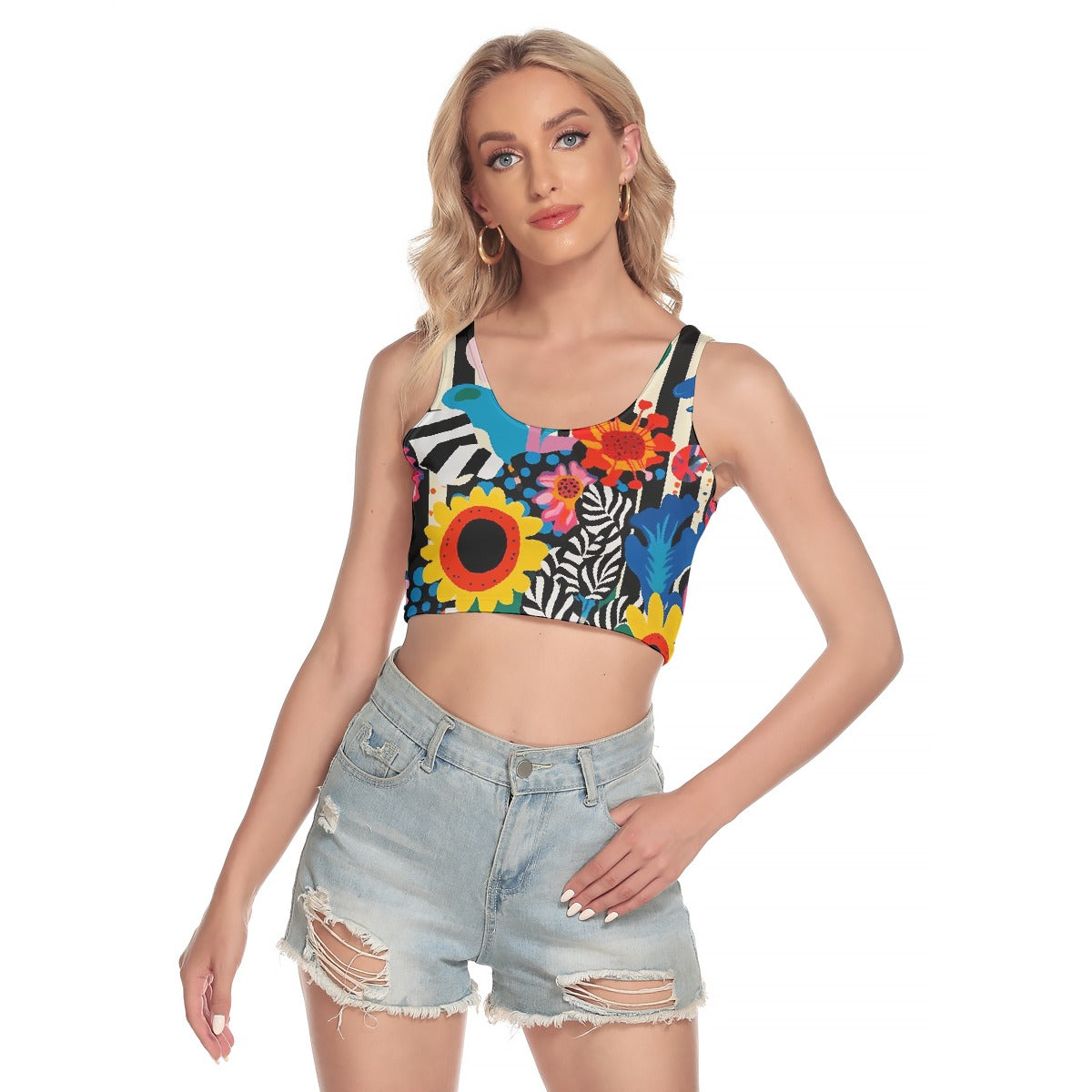 All-Over Print Women's Sport Crop Tank Top