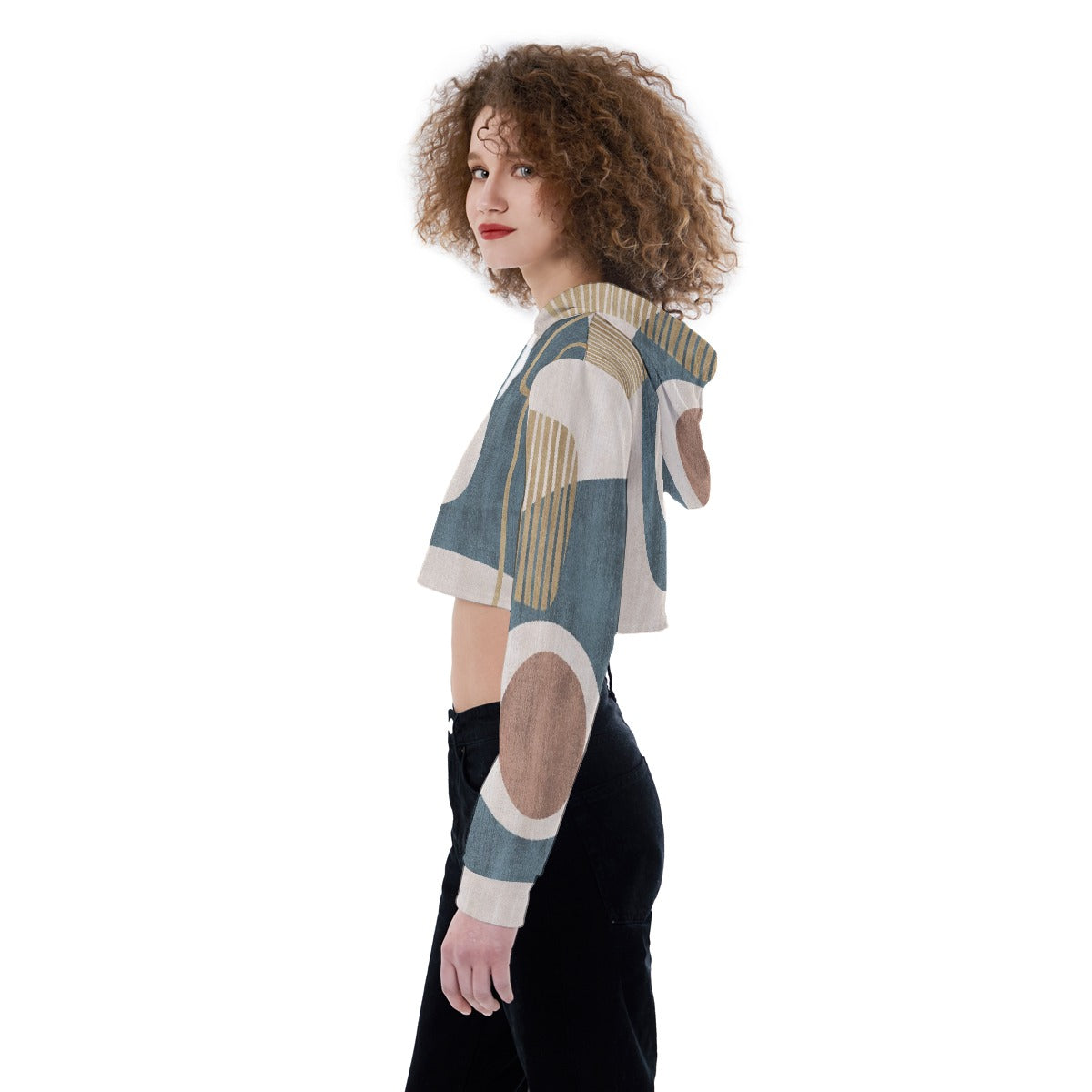 All-Over Print Women's Crop Top Hoodie