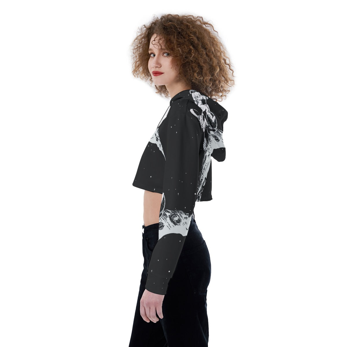 All-Over Print Women's Crop Top Hoodie