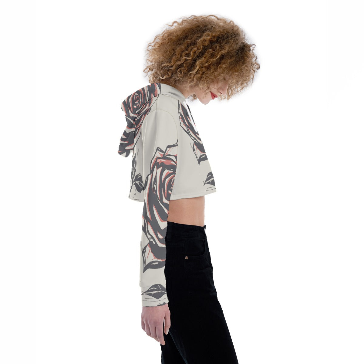 All-Over Print Women's Crop Top Hoodie
