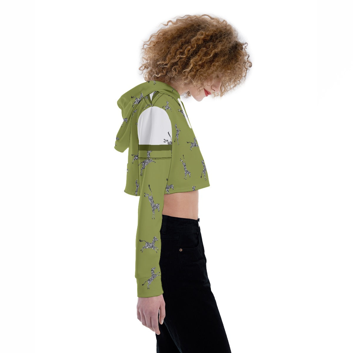 All-Over Print Women's Crop Top Hoodie