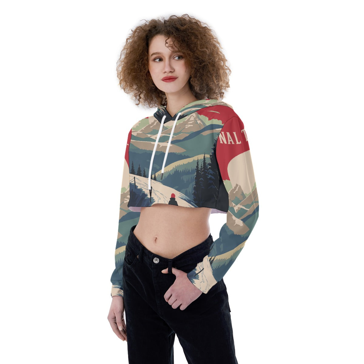 All-Over Print Women's Crop Top Hoodie