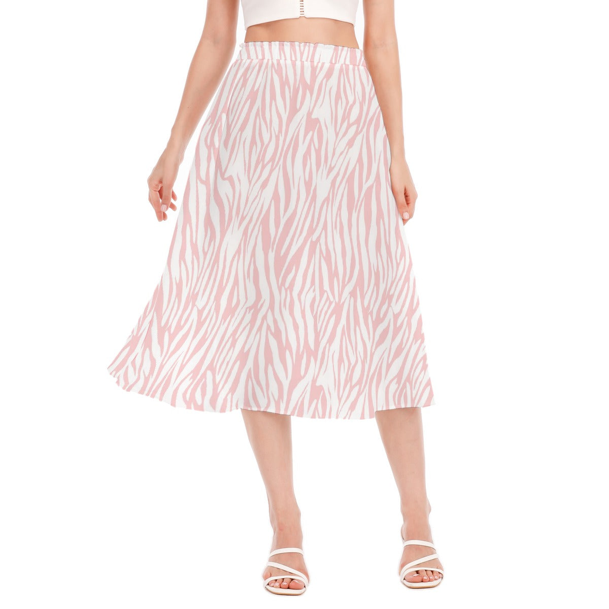 All-Over Print Women's Long Section Chiffon Skirt