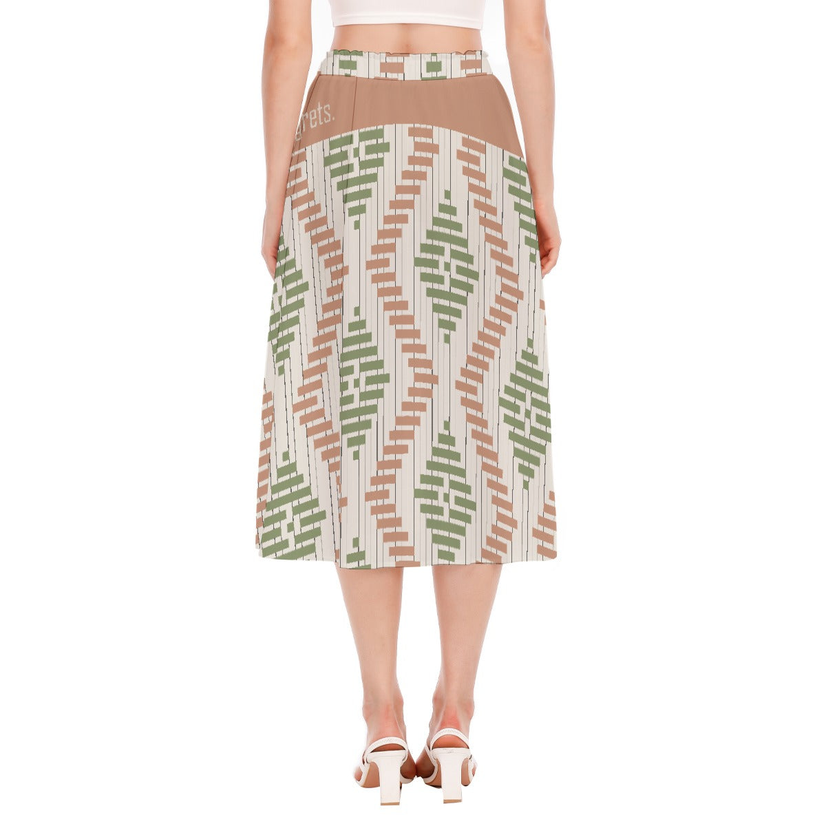 All-Over Print Women's Long Section Chiffon Skirt