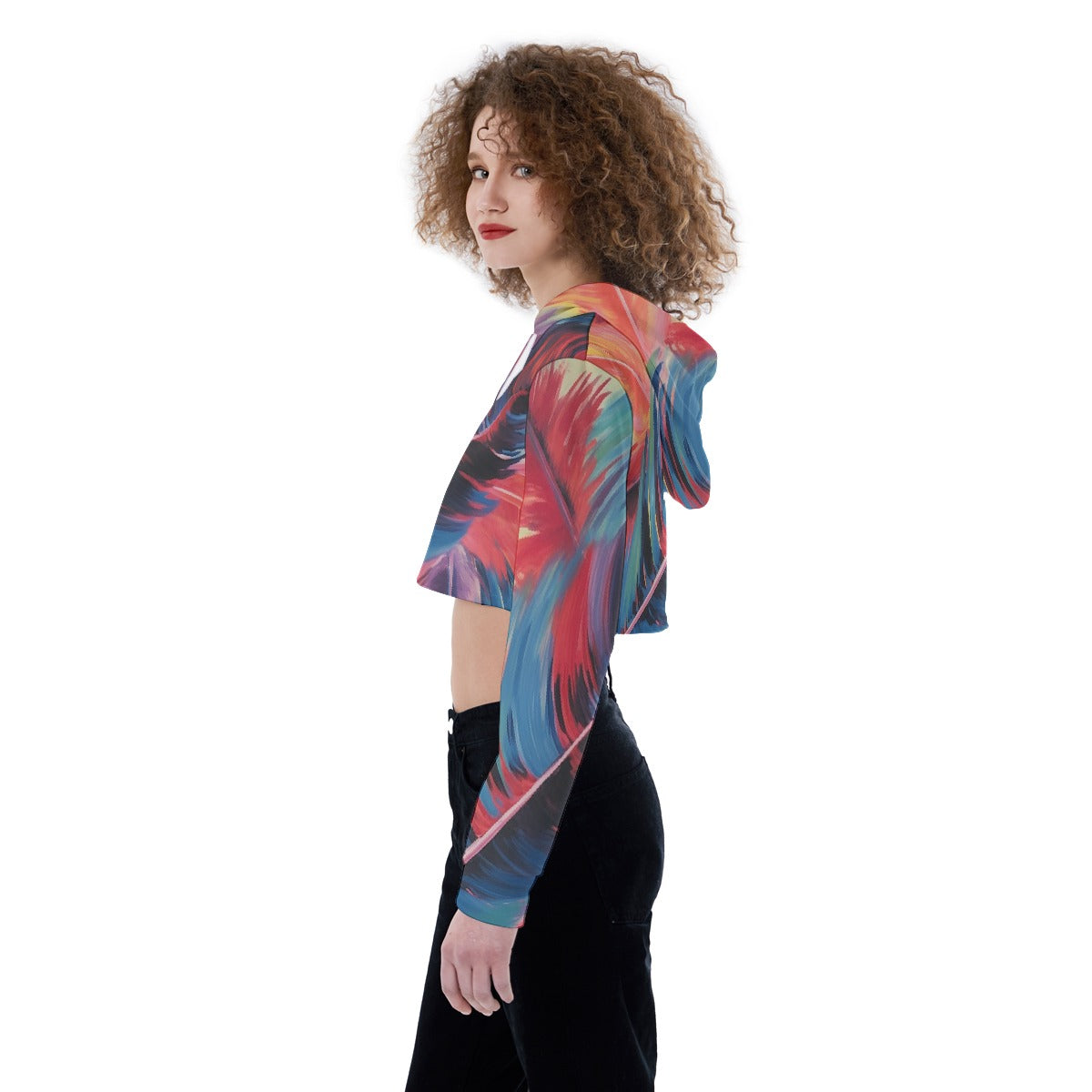 All-Over Print Women's Crop Top Hoodie