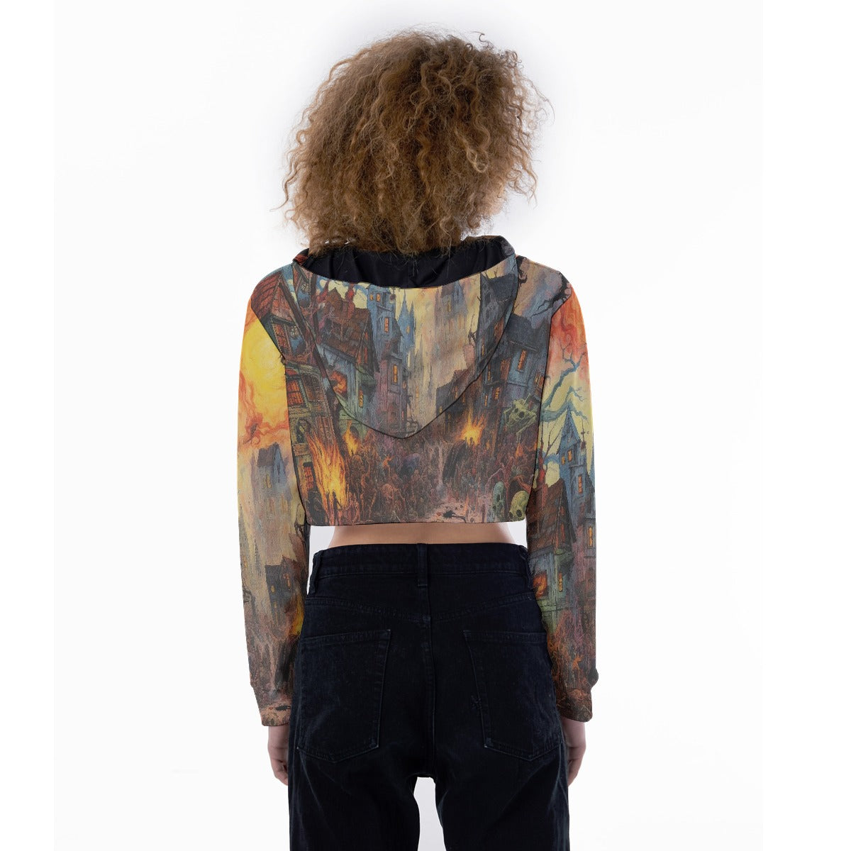 All-Over Print Women's Crop Top Hoodie